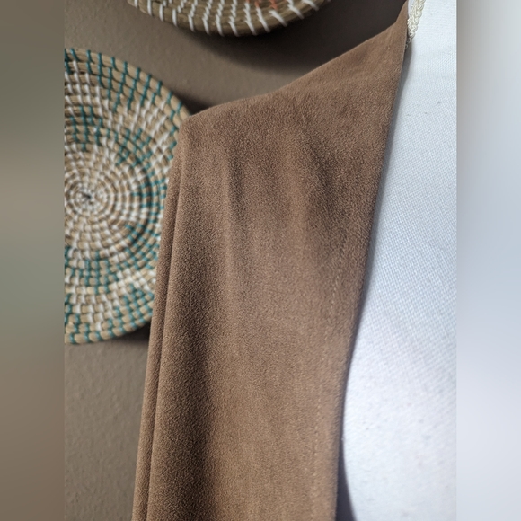 Faux Suede Tan Fringe Wrap - Picture 5 of 7